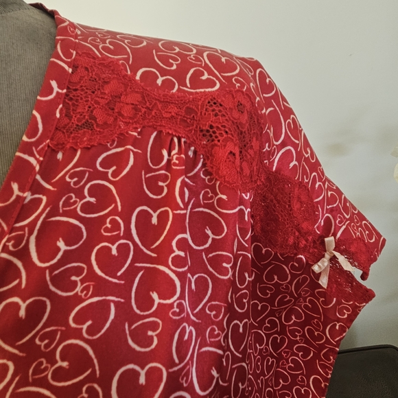 Morgan Taylor Red Heart Print Robe - Picture 3 of 5